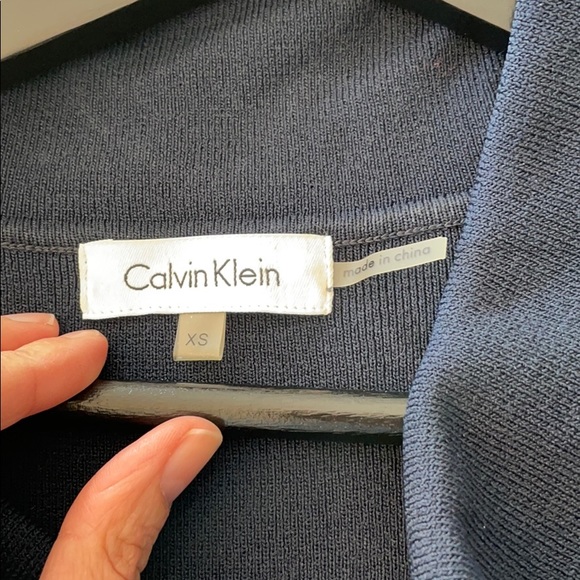 Calvin Klein navy dress with belt detail - Picture 5 of 6